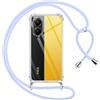 Pnakqil Cover per Xiaomi Poco X7 Pro 5G con Cordino, Trasparente Custodia con Laccio Tracolla Cellulare Girocollo Collana Protettiva per Xiaomi Poco X7 Pro 6,67, Viola