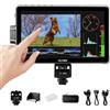 VILTROX DC-A1 2800 Nits Camera Field Monitor Touchscreen con 7 pollici Full HD 1920x1080 IPS 4K HDMI Loop in/Out, LUT 3D Forma d'onda Video Peaking Focus Assist, 170 ° Ampio Angolo di Visione