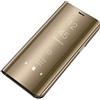 Rembcom Custodia per Samsung Galaxy A71 Cover Specchio Case Clear View Standing Mirror Flip Cover Custodia Smart Flip Protecter Shell Case per Samsung Galaxy A71 (d'oro, Samsung Galaxy A71)