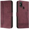 Lihondar Cover per Samsung Galaxy M31 /M21S, Custodia Samsung M31 /M21S Portafoglio, Flip Libro Wallet Case Antiurto Custodia in Pelle PU Premium, Slot per Schede, con Magnetica a Scatto (Rosso)