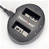 Newmowa Doppio Caricatore USB per Nikon EN-EL20, EN-EL20a, Nikon 1 J1, 1 J2, 1 J3, 1 S1, 1 V3, Coolpix A, Coolpix P1000, 1 AW1
