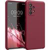 kwmobile Cover per Samsung Galaxy A52 / A52 5G / A52s 5G Custodia - Back Case per Smartphone in Silicone TPU - Protezione Gommata - rosso rabarbaro