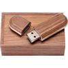 HOZYALE Chiavetta USB in legno bicolore USB 3.0 Flash Drive da 32 GB, con scatola di legno
