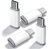 La Brodée Confezione da 4 adattatori da iPhone a USB C per Lightning femmina a tipo C maschio, supporta solo ricarica e sincronizzazione dati, compatibile con iPhone 17/16/15 Pro Max Plus, iPad/Air, Galaxy, non