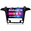 BXLIYER SXAUTO Android 16 IPS Autoradio Per Ford S-Max (2007-2015) - 4G+64G - Senza fili Carplay & Android Auto - GRATUITI Telecamera - DAB Fast-boot Volante Split-Screen WIFI DSP Bluetooth - 2 Din 9 Pollici