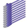 1aTTack.de 89266 10x 10m Violet Cavo di rete Cat6 Cat 6 Ethernet LAN 1000 Mbit/s RJ45