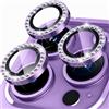 Coiwxmoi Protezione Fotocamera per iPhone 14 Pro/14 Pro Max,Pellicola Vetro Glitter Copri Telecamera Camera Proteggi Obiettivo HD Trasparente Lente Durezza 9H Anti-graffio Bling Diamond,Viola