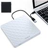 ORIGBELIE Lettore CD Esterno per PC Portatile, Ultra Slim 13mm USB 3.0 Type-C CD DVD +/-RW Drive, Plug & Play masterizzatore DVD esterno per Desktop Windows 11/10/8/7 Linux Mac OS, Bianco