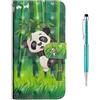Grandoin Cover per Samsung Galaxy M33 5G, Custodia Samsung M33 5G, 3D Cover a Libro Samsung M33 5G Flip Case Portafoglio Cover in Pelle PU Wallet Magnetica Supporto Cover Cassa Protettiva (Panda)