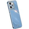 RankOne La Custodia del Telefono è Adatta per OPPO Reno14 5G / OPPO Reno 14 5G (6.59 Inches), Case per Cellulare in Silicone con Telaio Galvanico - Blu navy