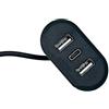ULIJTH Presa di corrente incorporata 2 USB 1 Tipo C Porta Da Incasso Presa Da Scrivania Veloce Trasferimento Dati Adattatore di Ricarica