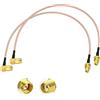Eightwood SMA Cavo Adattatore SMA Femmina a SMA Maschio Cavo RF RG316 12 pollici 1ft 30cm 2 pz per DAB Car Radio Antenna omonima CCU3 CCU2 CC1101 Raspberry Pi