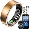 BANLVS 2026 Smart Ring Uomo Donna, Anello Intelligente Fitness con 24H HRV Frequenza Cardiaca SpO2, 176 Sport, Impermeabile IP68, APP Nessun Abbonamento Android iOS, Oro, 55mm (7)