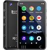 HIFI WALKER G7 Lettore MP3 Bluetooth e WiFi con Android 13, 144GB, 3GB RAM, Schermo Touch HD da 4, Lettore MP3/MP4 con Altoparlante, Fotocamera e Controllo Parentale (Nero)