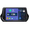 RoverOne Autoradio GPS per Peugeot 2008 208 2019 2020 2021 2022 Carplay Android Unità stereo stereo Bluetooth Navigazione satellitare