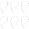 sourcing map 6 ganci di ricambio per auricolari (9 mm, trasparenti), in morbido silicone, universali, piccoli, antiscivolo, per cuffie Bluetooth a orecchio singolo