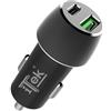 Itek Caricabatteria per Auto da 42W, 6A (2x3A) con 2 Porte: PD+QC3.0, Smart IC
