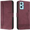 Lihondar Cover per Oppo Realme 9i / Oppo A76 / A96/ A36, Custodia Realme 9i / Oppo A76 / A96/ A36 Portafoglio, Flip Libro Wallet Case Custodia in Pelle PU, Slot per Schede con Magnetica (Rosso)