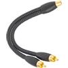 AudioQuest Splitter Y - un cavo RCA femmina a due RCA maschio (15,24 cm)