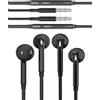 zoyuzan Cuffie jack da 3,5 mm (2 pezzi), cavo da 1,2 m, con microfono, per auricolari, per iPhone, iOS, Android, Wired e PC, compatibili con Samsung Galaxy S6 Edge+ S7 Active S10+