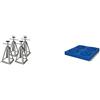 Cartrend 10306 Cavalletto di Supporto per roulotte, Set da 4 Pezzi, Set di 4 & Caravan 10396 - Piastre di Base impilabili, 4 Pezzi
