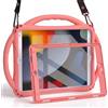 TOPESCT Custodia per bambini per iPad da 10,2 pollici di 9a/8a/7a generazione, realizzata in silicone adatto ai bambini, con protezione schermo integrata, custodia antiurto con manico e supporto per