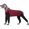 PUMYPOREITY Body Tutina Post-Operatori Cani, Maglietta Post Operatoria per Cani di Taglia Grande Corpo Intero Vestito a Quattro Zampe (Rosso, XL)