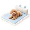 LUPEMCON Tappetino Rinfrescante per Animali con Cuscino Orecchie da Coniglio - Letto Ice Bean Morbido per Gatti e Cani Piccoli - Comfort Estivo - Resistente, Impermeabile, Diverse Taglie & Colori(Blue,X-Small)