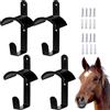 STFALI 4 Pezzi Supporto per corsia per Cavallo, reggisella per Cavallo, con Rivestimento antiruggine, Gancio per Cavalli, maneggio, Camera per Sella.
