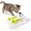 ALL FOR PAWS Mangiatoia interattiva per gatti, stimolazione mentale e giocattolo labirinto, erogatore dolcetti alimentazione lenta, multipli moduli 3 palline erba gatta
