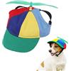 OhMill Cappelli a elica per cani con elica arcobaleno cappello da secchio per cani con eliche cappelli da elicottero per cani con fori per le orecchie
