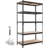 VEVOR Scaffale per Garage, Scaffale Metallico Portaoggetti, 5 Ripiani in MDF Regolabili, Capacità 1134 kg, Scaffalatura Multiuso, per Cucina, Dispensa, Cantina e Bagno, 102,5 cm Lx51,7 cm Px181,3 cm A