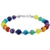 Bling Jewelry Spirituale Multicolor colorato guarigione Gemstone Yoga perline filo Chakra bracciali meditazione rilassarsi per le donne adolescenti .925 Sterling Silver perline Lobster Clasp 7,5 pollici