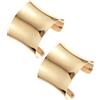 Apausvcm Confezione da 2 bracciali manette per donna, bracciali aperti larghi e regolabili in oro