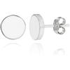 Elbluvf, orecchini in argento sterling 925 sterling rotondi a bottoncino, orecchini con piccolo cerchio