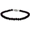 inSCINTILLE Bracciale Donna/Uomo con Perle - Chiusura in Acciaio Inossidabile, Braccialetto Perline Vari Colori e Misure, Nichel Free, Confezione Regalo Inclusa (Nero, 4, Millimetri)