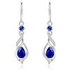 FANCIME Orecchini con Zaffiro di Settembre, argento sterling S925, simbolo dell'infinito: regali di compleanno per la mamma e per le donne