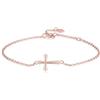 GAVU Bracciale Donna Argento 925, Bracciale Rosario da Donna Regalo per Fidanzata, Bracciale Donna in Oro Rosa