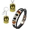 UoYu TFYU - Set di gioielli anime One P. Cosplay Luffy, collana con ciondolo a forma di cartone animato, portachiavi e braccialetto con adesivi anime, 23 pezzi, in metallo