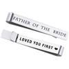 Guqqeuc Fermacravatta per padre della sposa, regalo per papà, regalo di nozze da sposa, fermacravatta da sposa, regalo per il padre della sposa, papà della sposa, regalo per il giorno del matrimonio, il padre