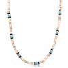Kuzzoi Surfer 0108772224 - Collana da uomo in argento 925 in turchese, con conchiglia e perle, lunghezza 55 cm