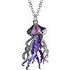 YAYAKO Collana di Squali Smaltati Ciondolo in Lega di Zinco Delfino Balena Polpo Medusa Regali Estivi per Donna Ragazza Gioielli dell Oceano (Medusa Viola)