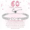 VEEDOFA Braccialetto tennis da donna, in argento Sterling, con simbolo dell'infinito, ipoallergenico, regolabile, idea regalo per 30°, 40°, 50°, 60° compleanno, con biglietto per mamma, nonna, 7