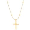 Generic Collana con piccola croce da donna in argento sterling 925, pendente con preghiera religiosa delicata CZ lateralmente