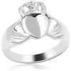 Uloveido Anello da uomo Claddagh Cuore a mano Fedeltà Amicizia Anelli Oro Placcato Fede nuziale per Uomo Ragazzo Y981, UK Size R1/2(59.5mm), Acciaio inossidabile, Nessuna pietra preziosa