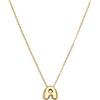 SINGULARU - Collana Hailey Letter. Acciaio con Placcatura in oro 18 kt. Gioielli da donna. Lettera A.