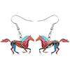 LONYOO Smalto Corsa Cavallo Orecchini in Lega di Zinco Pendente Carino Farm Animals Gioielli per Donna Ragazza Charms Regalo (Multicolor)