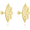 Niaspi Boho Lotus Flower Helix cartilagine orecchino per le donne punk gotico geometrico mandala floreale nascosto orecchini piercing unici personalizzati vuoti piccoli borchie compleanno Halloween gioielli