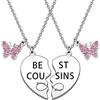 HULALA Migliori regali cugino collane per 2 ragazze di corrispondenza puzzle cuore ciondolo collana set compleanno regali di Natale per cugini