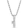 SBI Jewelry Collana da donna con ciondolo a forma di numero scintillante 10, 16, 17, 18, 21, con zirconia cubica trasparente, gioielli per compleanno della figlia, One Size, Acciaio inossidabile, Non